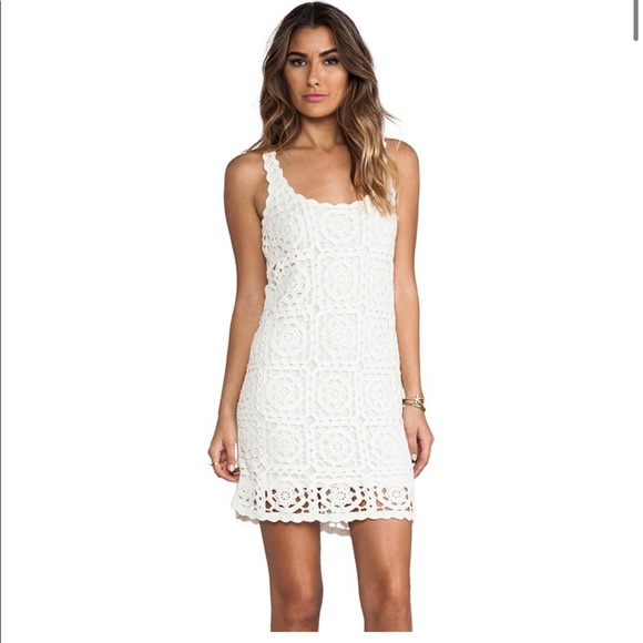Joie Dresses & Skirts - Joie Elida Porcelain White Crochet Knit Dress Sz S